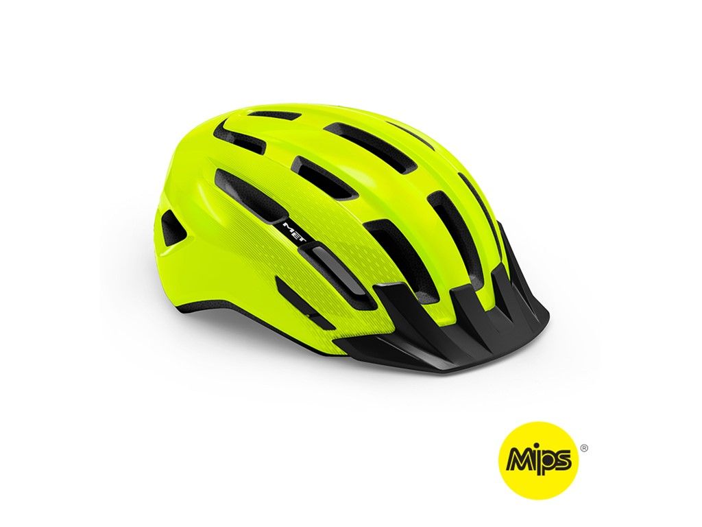 Met Cykelhjelm Downtown Mips Safety Yellow Glossy Large 58-61 Cm