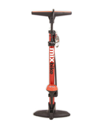 Mixbike Fodpumpe Med Manometer 160 Psi   11 Bar Rød