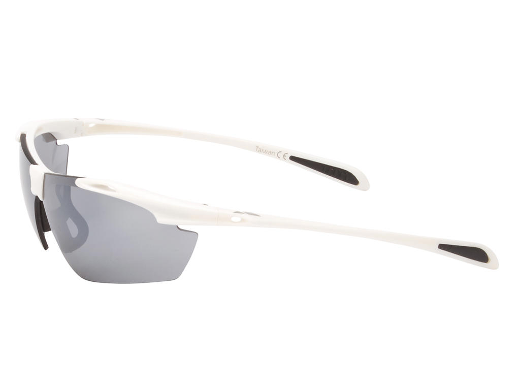 Ongear Croix De Fer Cykelbrille Med Pc Smoke Flash Mirror Linse Mat Hvid