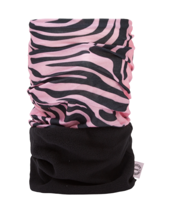Oxc Halsedisse   Stk  Pakke Polyester Med Fleece One Size Pink Zebra Snug