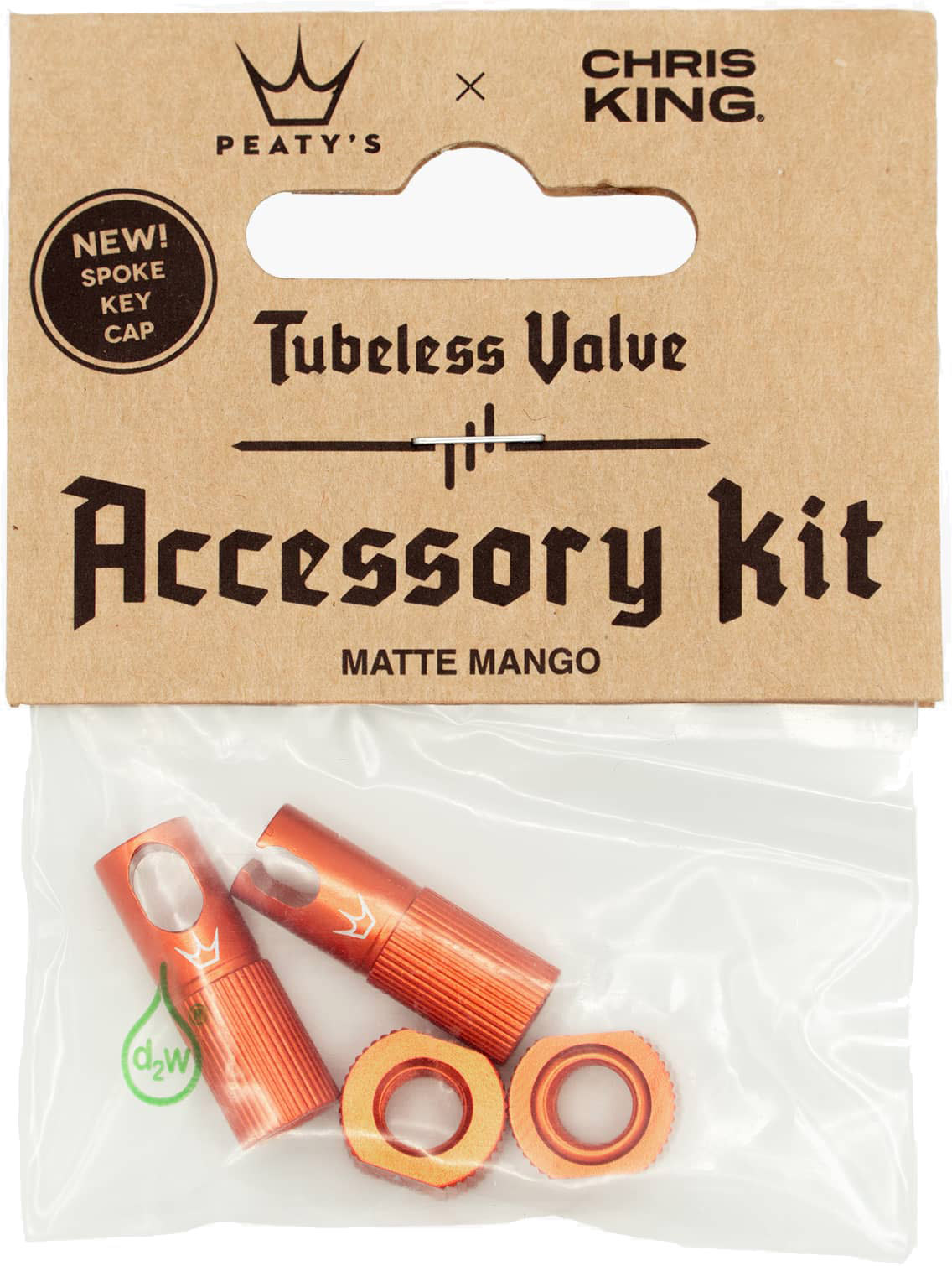 Peaty X27     Chrisking Tubeless Valves Kit Mango