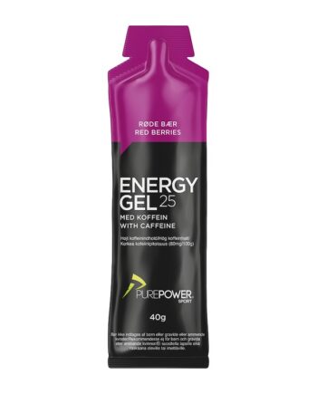 Purepower Energy Gel Røde Bær Med 32 Mg Koffein 40 Gram
