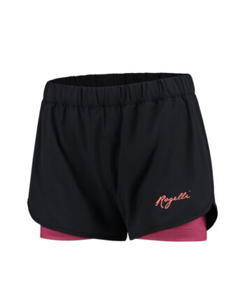 Rogelli Aura Løbeshorts   In   Dame Sort Cerise Str