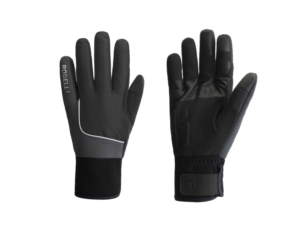 Rogelli Essential Vinterhandsker Hi-vis Sort Str
