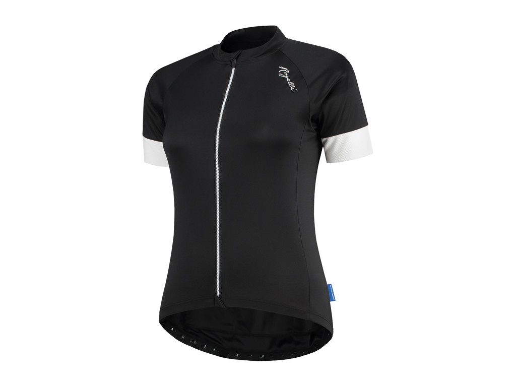 Rogelli Modesta Cykelbluse Dame Korte ærmer Comfort Fit Sort Hvid Str