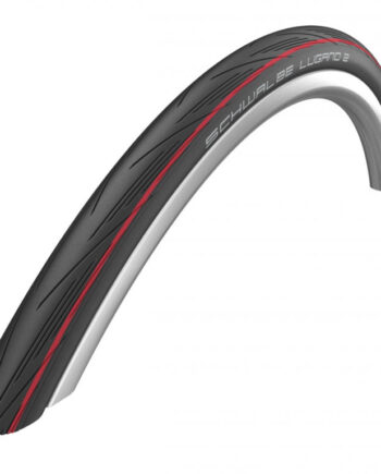 Schwalbe Lugano Ii  -guard Foldedæk 700x25c  25-622  Sort Rød
