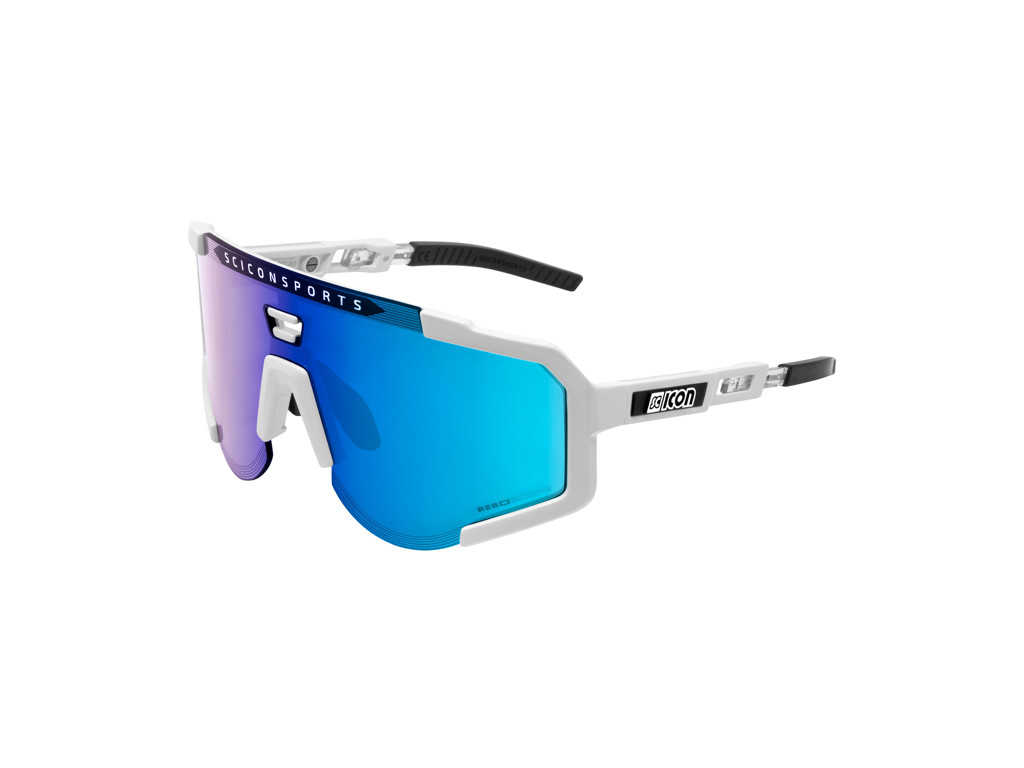 Scicon Aeroscope Cykelbrille Multimirror Blue   White Gloss