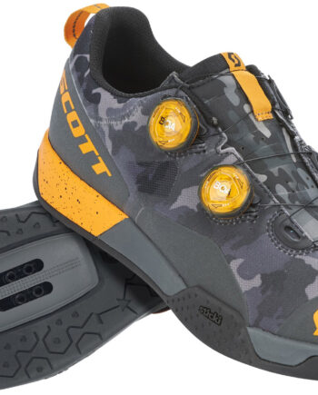 Scott Mtb Ar Boa Clip Cykelsko Grå Gul Camouflage