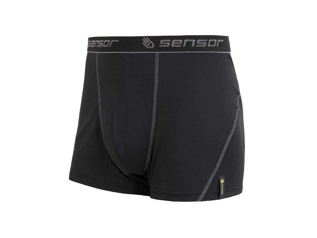 Sensor Double Face Boxer Boxershorts Herre Sort Str