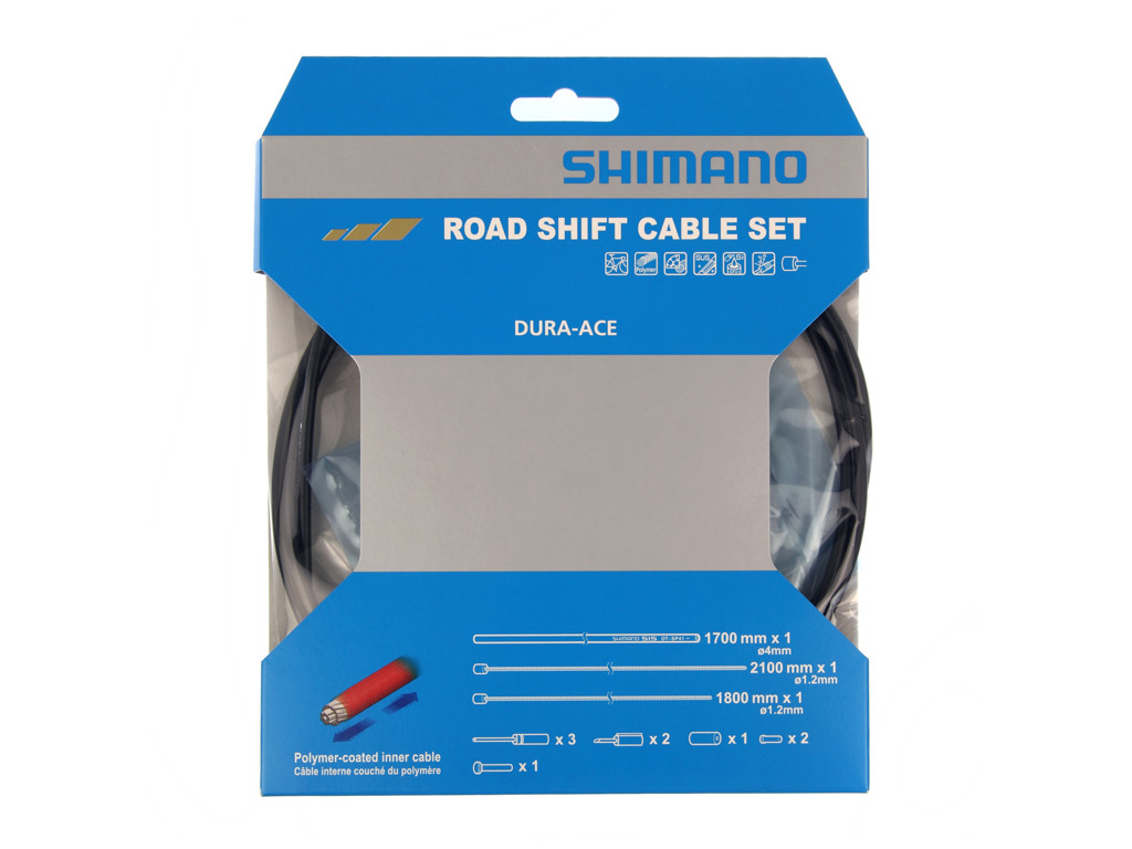 Shimano Dura Ace Gearkabelsæt Road Polymer For-og Bagskifter Kabel Komplet Sort