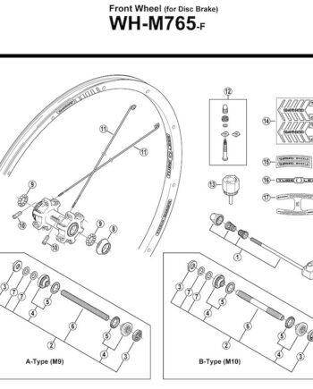 Shimano Konus Med Støvkappe Til Forhjul Model Wh-m765-