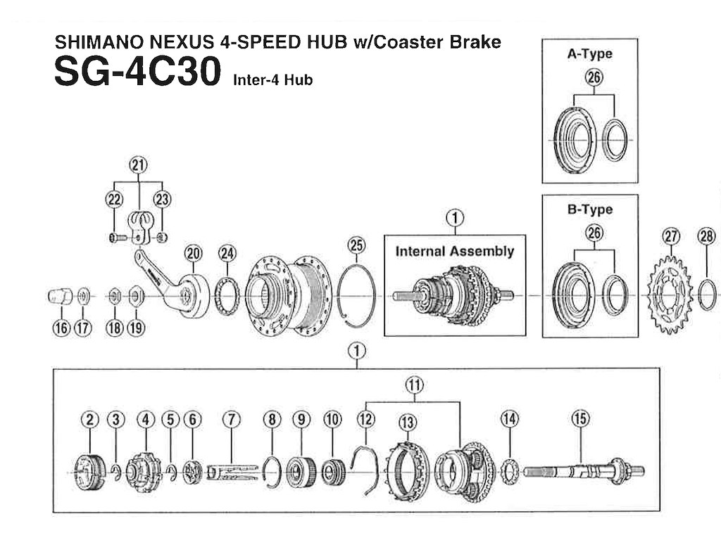 Shimano Nexus Hjulkam Til Model Sg-4c30 Og 4c35