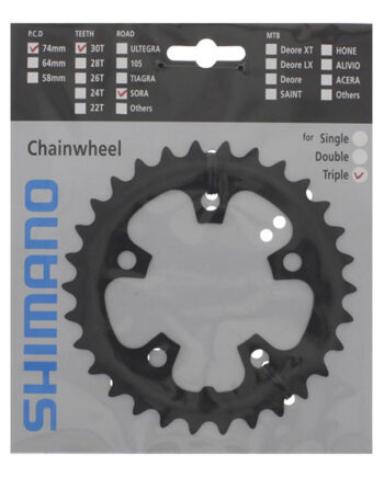 Shimano Sora 30 Tands Klinge Road Bcd74 Sort Fc-3503