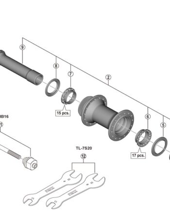 Shimano Xtr Aksel Enhed Til Fornav Model Hb-m9110