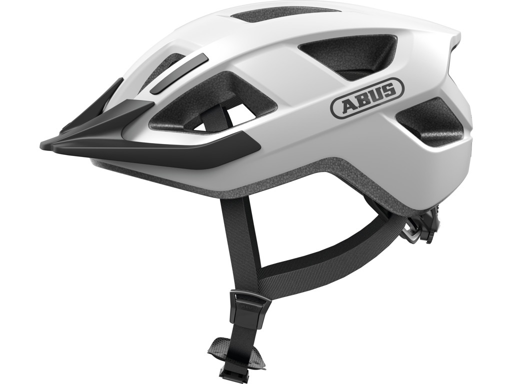 Abus Aduro     Led Cykelhjelm Str  51-55 Cm Polar White