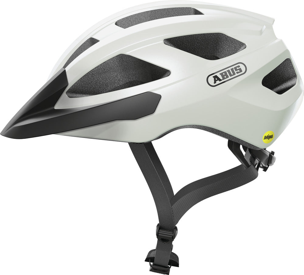 Abus Macator Mips Pearl White Cykelhjelm Medium 52-58 Cm
