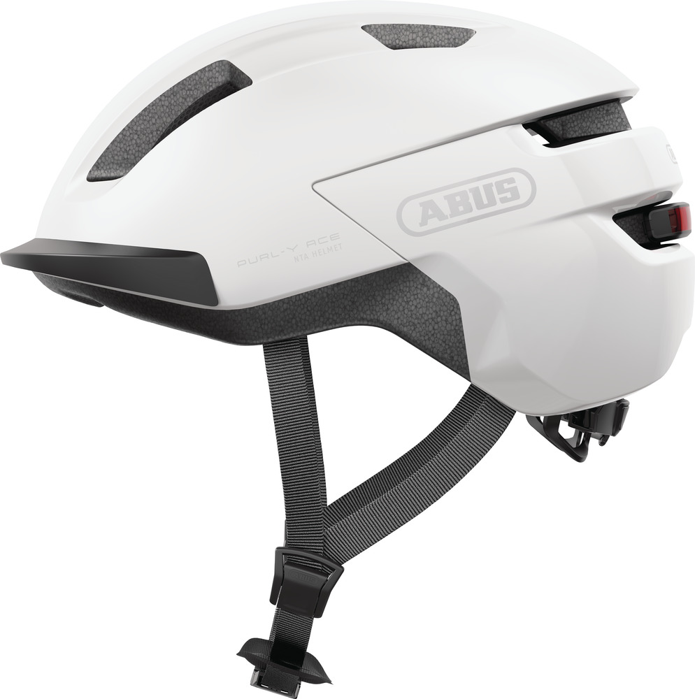Abus Purl- Ace Led Lys Polar White Elcykel Hjelm