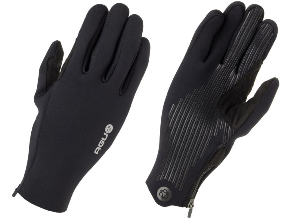 Agu Neopren Zip Cykelhandsker Sort Str