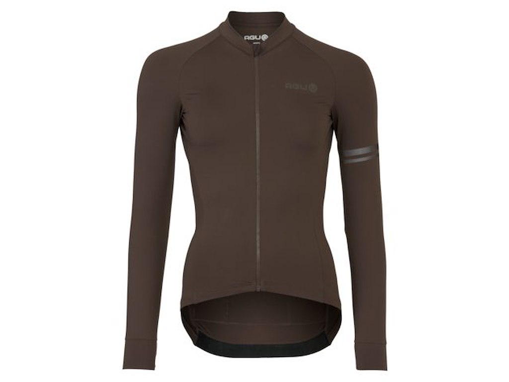 Agu Performance Solid Jersey Cykeltrøje Lange ærmer Dame Ground Coffee Xs