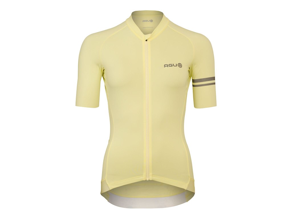 Agu Solid Performance Jersey Cykeltrøje Korte ærmer Dame Celestal Yellow Str  Xs