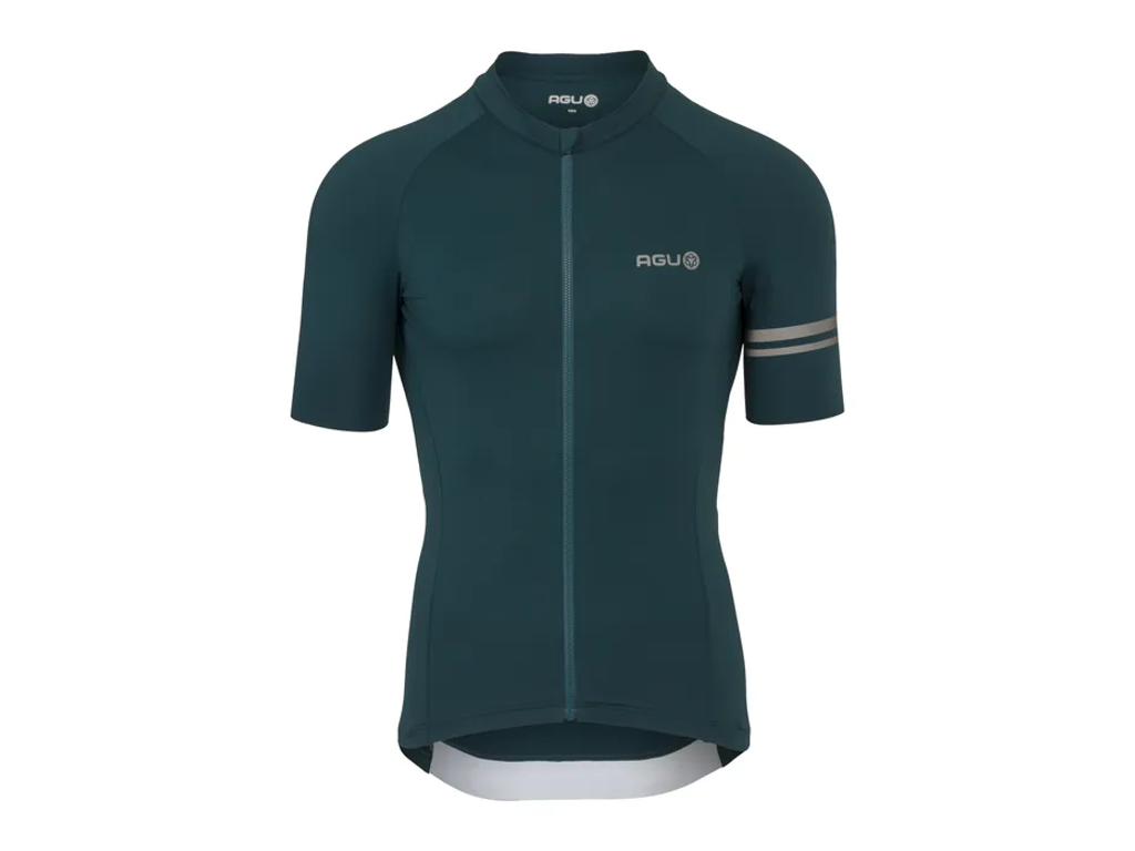 Agu Solid Performance Jersey Ss Cykeltrøje Korte ærmer Deep Sea Green
