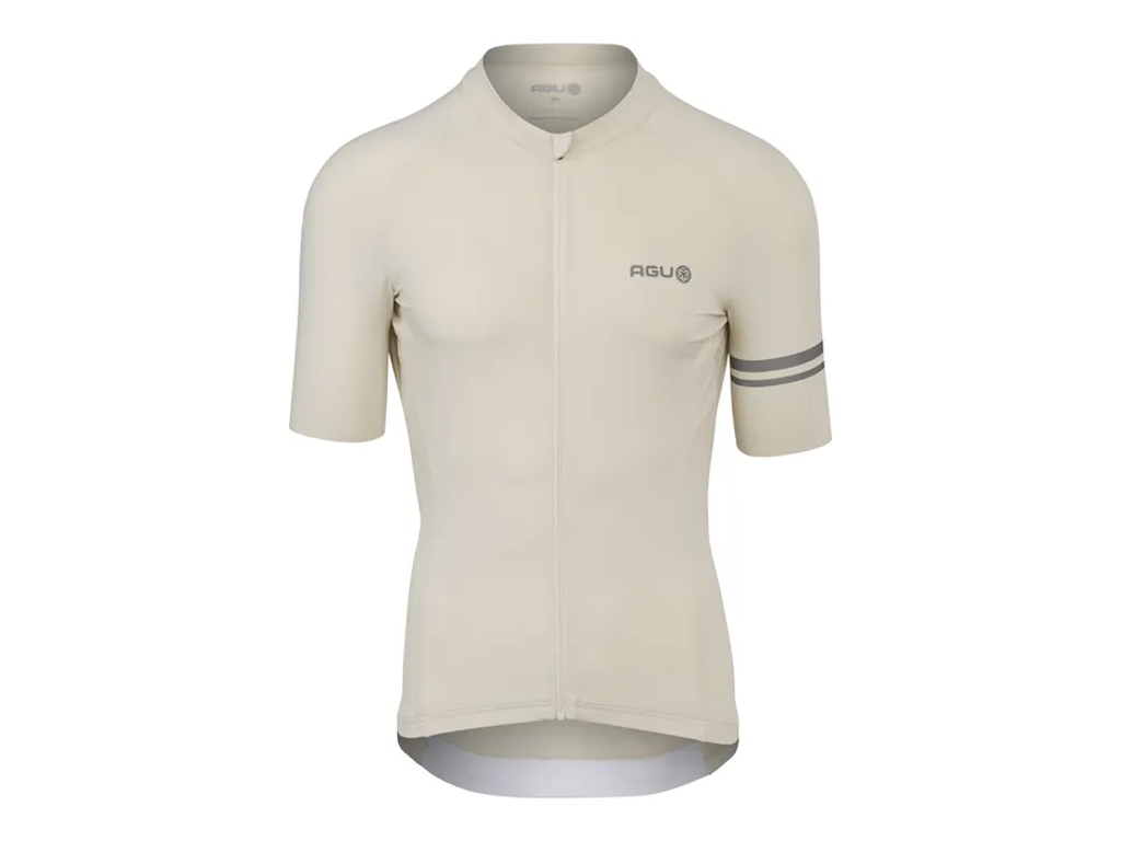 Agu Solid Performance Jersey Ss Cykeltrøje Korte ærmer Peanut Cream