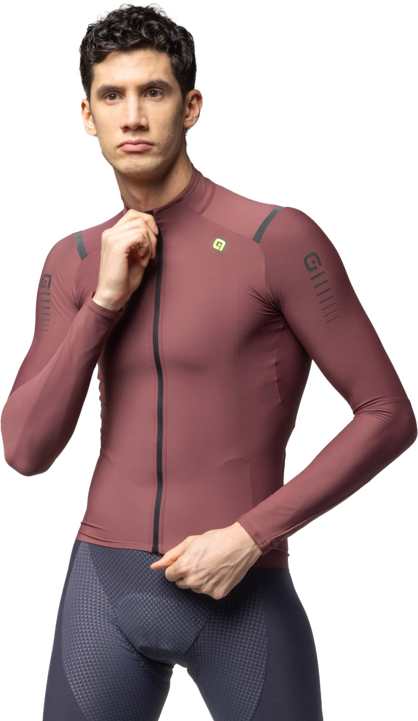 Alé Warm Race Maglia Ml Ls Jersey Burgundy