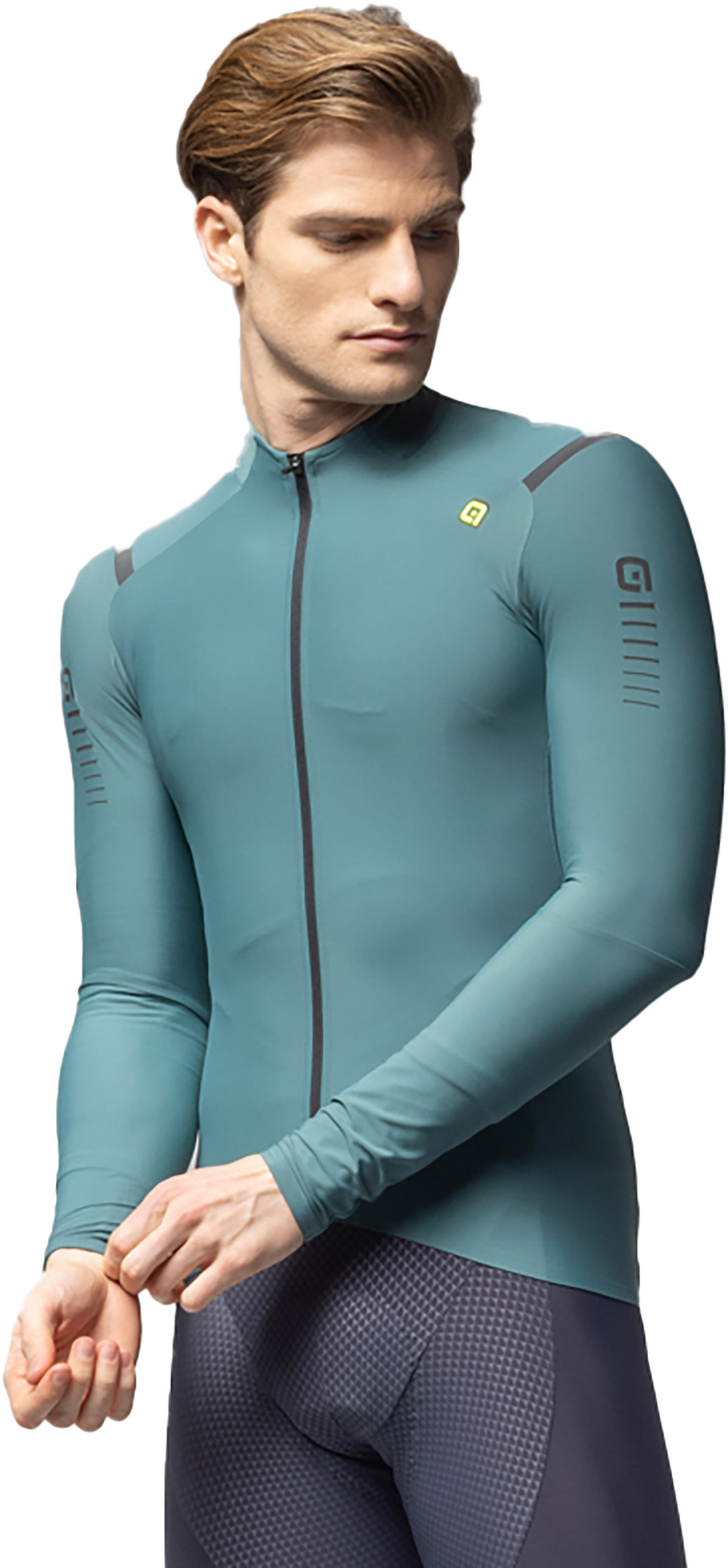 Alé Warm Race Maglia Ml Ls Jersey Verde Molo Pier Green
