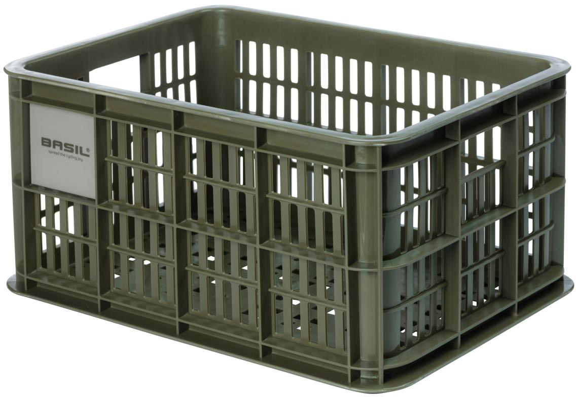 Basil Crate   Genanvendt Plast 29 5l 45x35x25cm  Mik-avs-racktime Adapter Kompatibel  Grøn