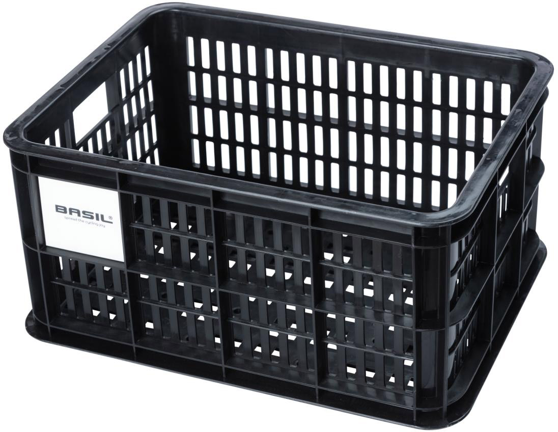 Basil Crate   Genanvendt Plast 29 5l 45x35x25cm  Mik-avs-racktime Adapter Kompatibel  Sort