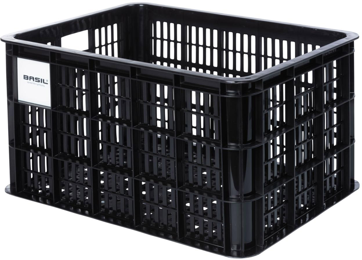 Basil Crate   Genanvendt Plast 40l 49 5x39 5x26 5cm  Mik-avs-racktime Adapter Kompatibel  Sort
