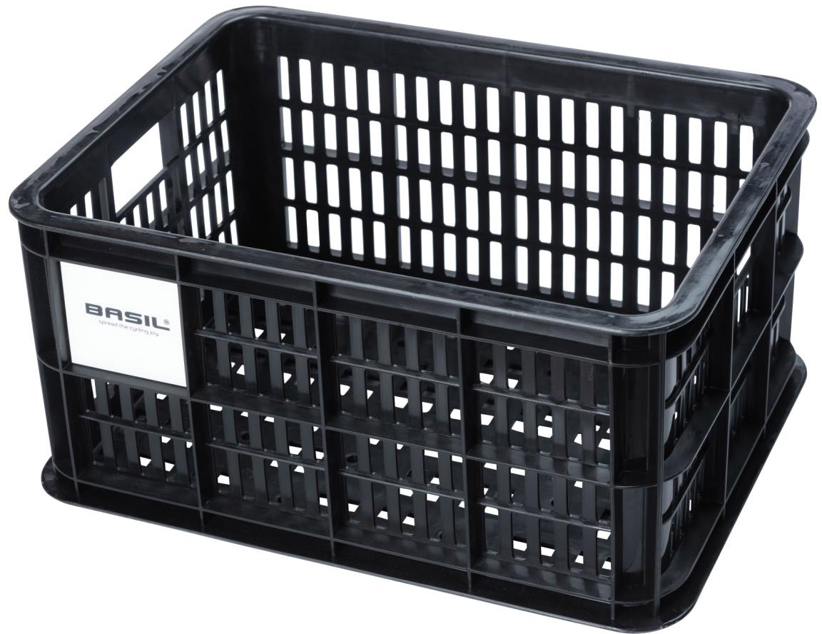 Basil Crate   Genanvendt Plast 17 5l 40x30x20cm  Mik-avs-racktime Adapter Kompatibel  Sort