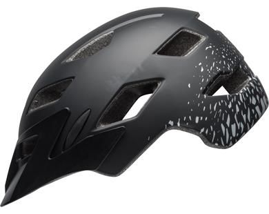 Bell Sidetrack Cykelhjelm Junior  Mat Sort Sølv Child  47-54 Cm