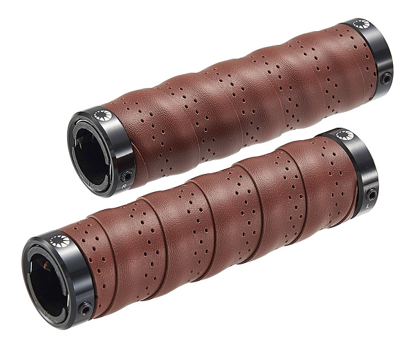 Bike Attitude Visegrip Mørkebrunt Læder Cykelhåndtag  129 Mm