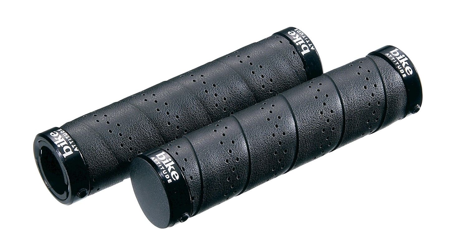 Bike Attitude Visegrip Sort Læder Cykelhåndtag  129 Mm