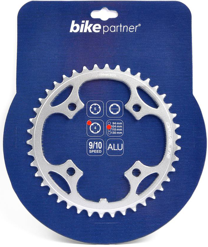 Bikepartner Driveline 44t Alu Klinge ø104 4huls   10 Speed