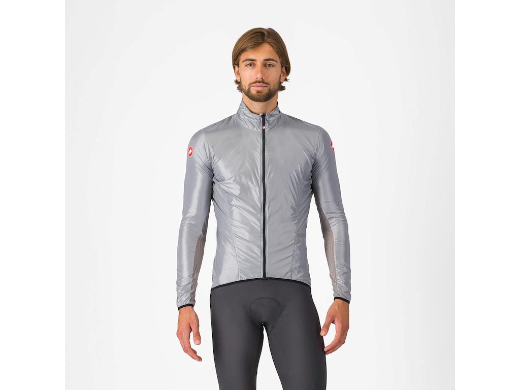 Castelli Aria Shell Jacket Cykeljakke Herre Silver Gray