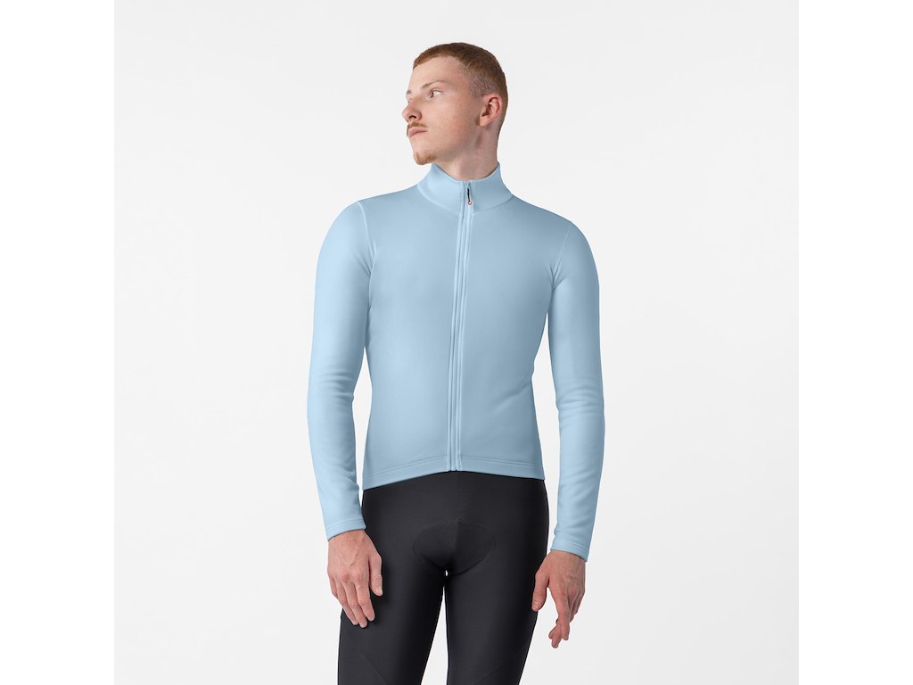 Castelli Competizione Thermal Ls Jersey Cykeltrøje Lange ærmer Herre Steel Fade Str