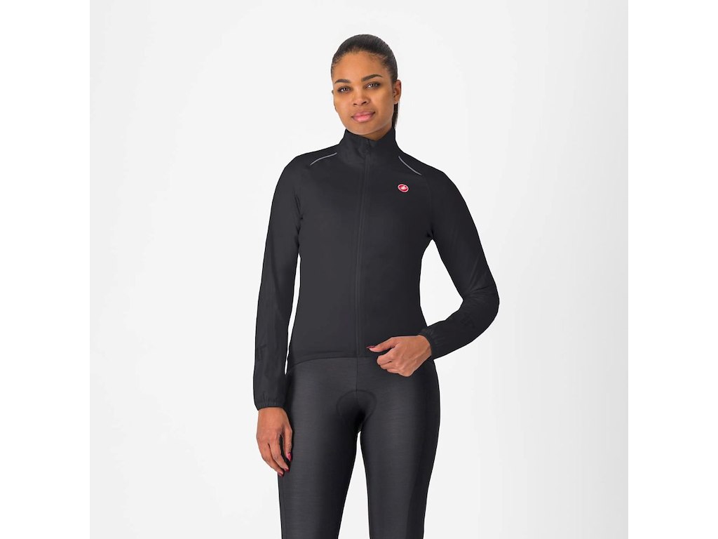 Castelli Emergency Women Rain Jacket Regnjakke Dame Light Black