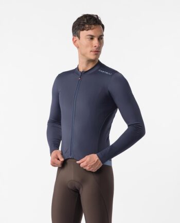 Castelli Espresso Thermal   Jersey Cykeltrøje Lange ærmer Herre Twilight Blue Str