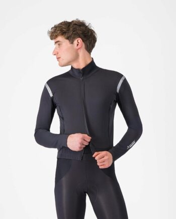 Castelli Perfetto Ros   Jacket Cykeljakke Light Black Silver Reflex Xx