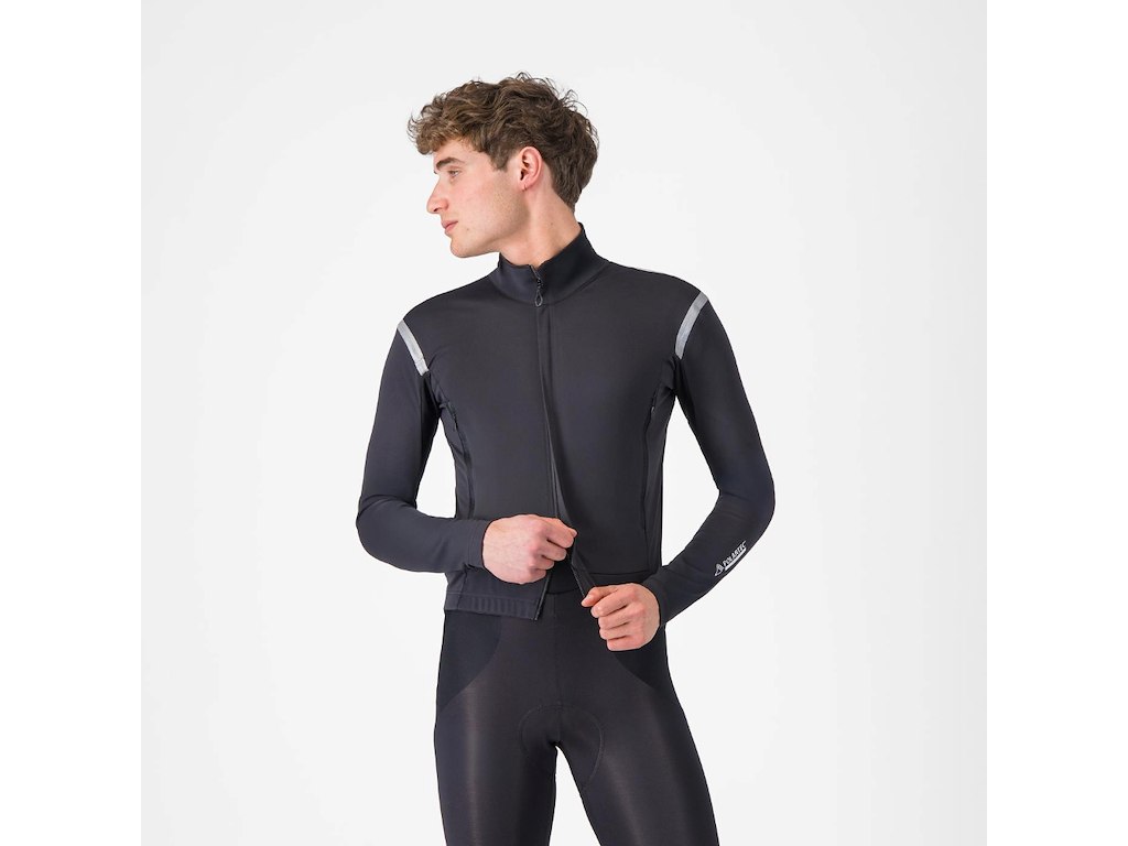 Castelli Perfetto Ros Jacket Cykeljakke Light Black Silver Reflex Xx