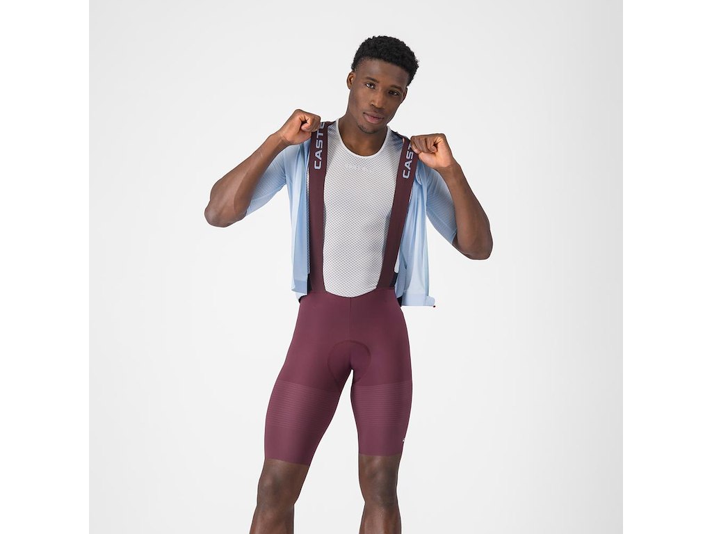 Castelli Premio Evo Bibshort Cykelshorts Pude Herre Deep Bordeaux Winter Sky
