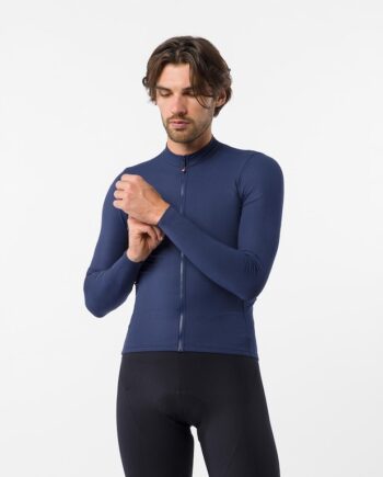 Castelli Thermowoven Ls Jersey Cykeltrøje Lange ærmer Herre Belgian Blue Str
