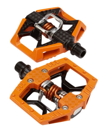Crankbrothers Double Shot Mtb Kombipedal Orange Sort Sølv