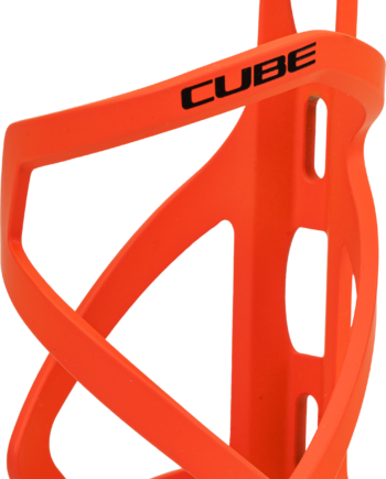 Cube Bottle Cage Hpp Dunkholder Sidecage Venstre Matt Orange   Glossy Black