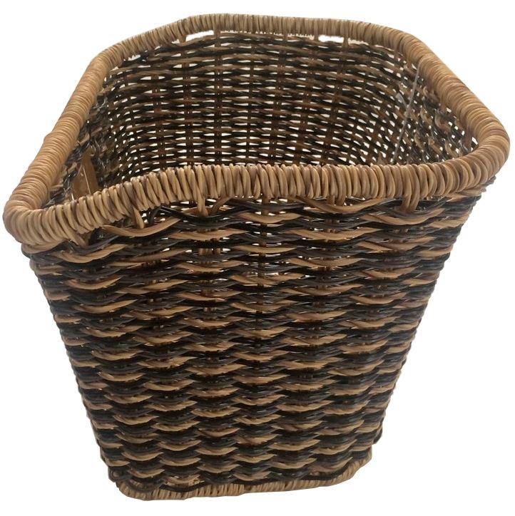Cykelkurv   Sort Brun Plast Rattan