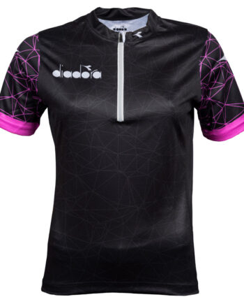 Diadora Agnes Cykeltrøje Med Korte ærmer Dame Str    Sort Med Pink
