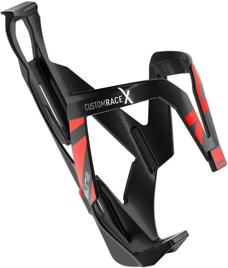 Elite Bottle Cage Custom Race   Black Glossy Red Graphic