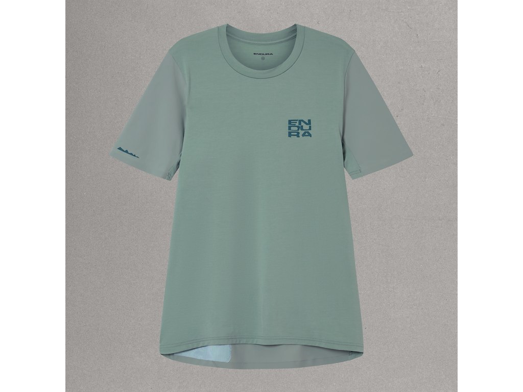 Endura Alltrack Ride Jersey Cykeltrøje Korte ærmer Sage Green Str